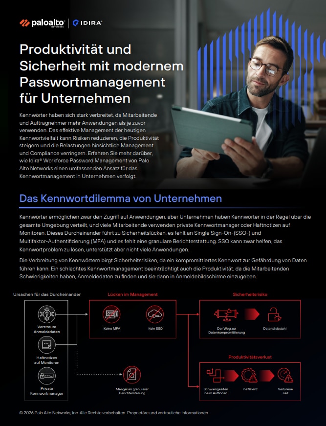 Produktivität und Sicherheit mit moderner Kennwortverwaltung für Unternehmen