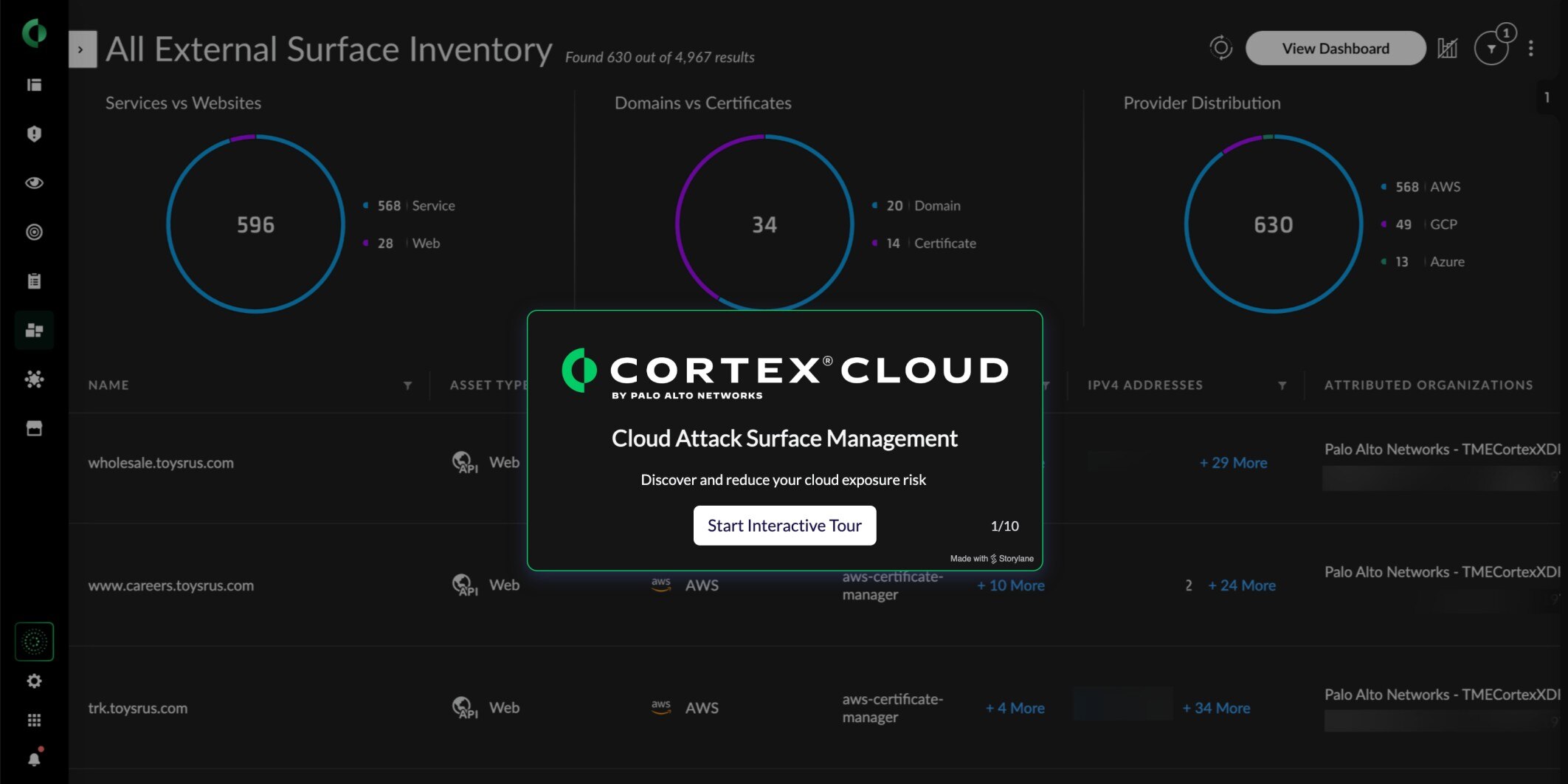 Angriffsflächenmanagement in der Cloud – Produkttour