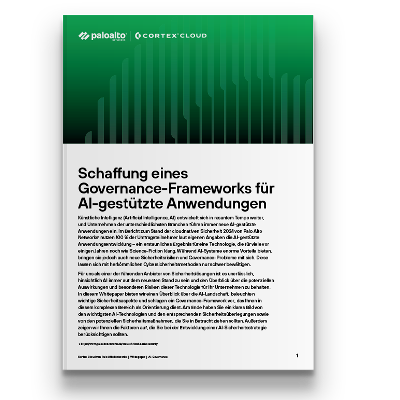 Whitepaper zur AI-Governance für AI-gestützte Anwendungen