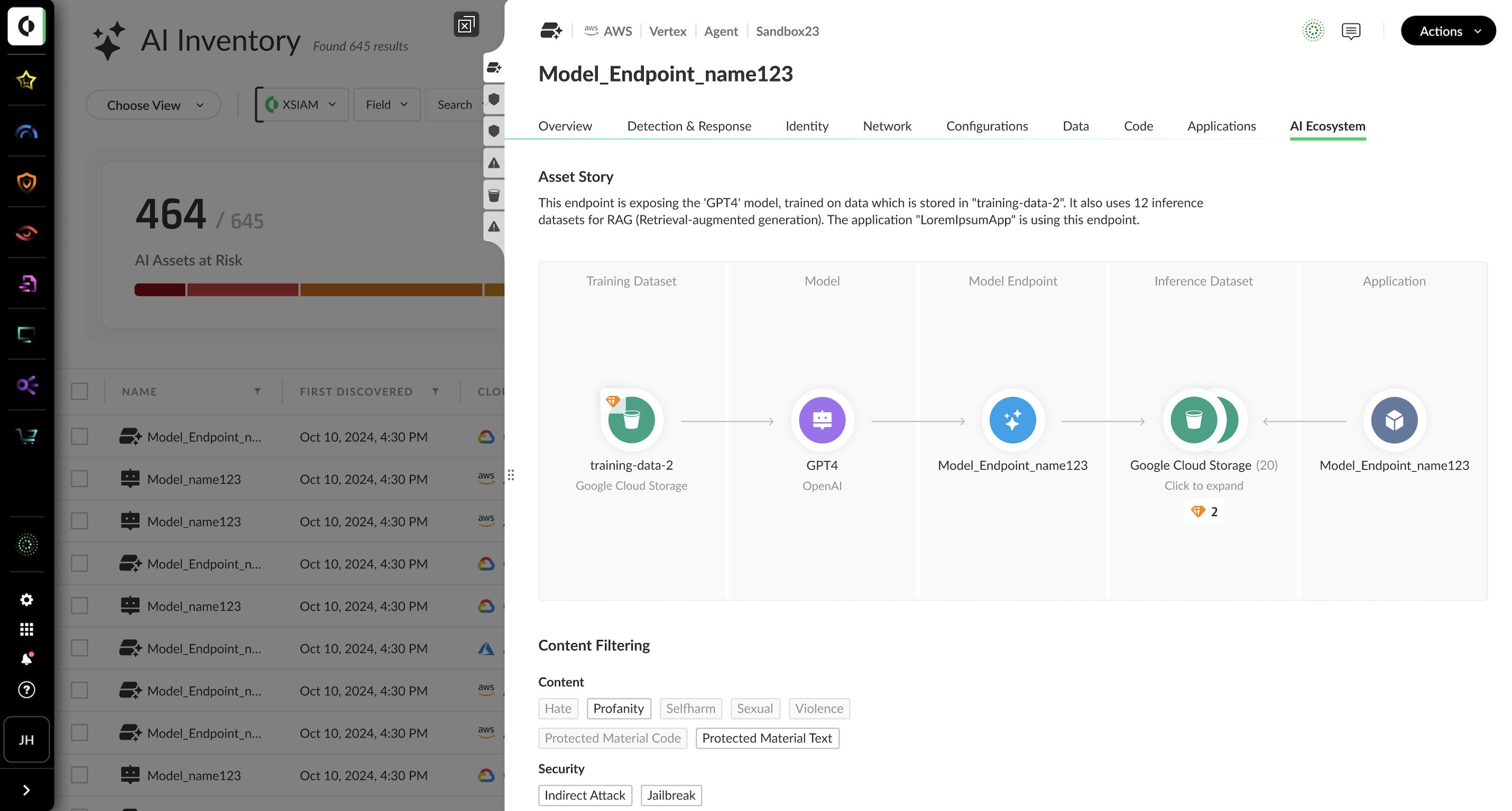 Erkennung, Sicherung und Governance von AI und Daten