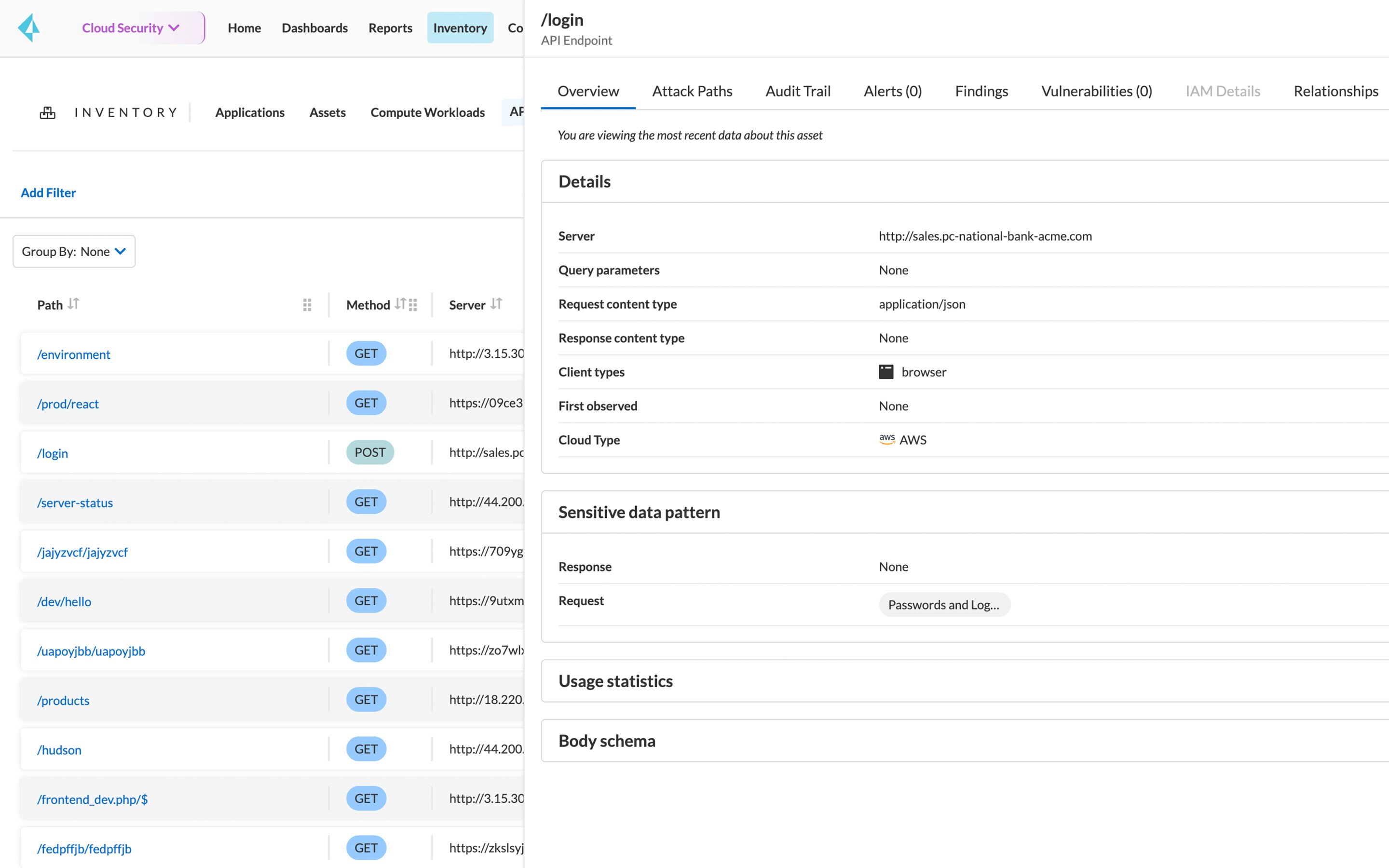 API-Risikoprofilerstellung