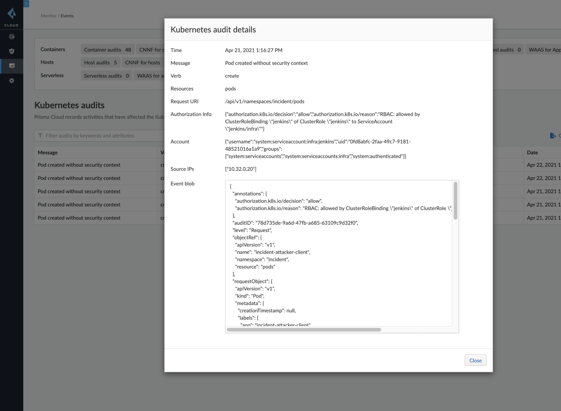 Zugangskontrollen für Container